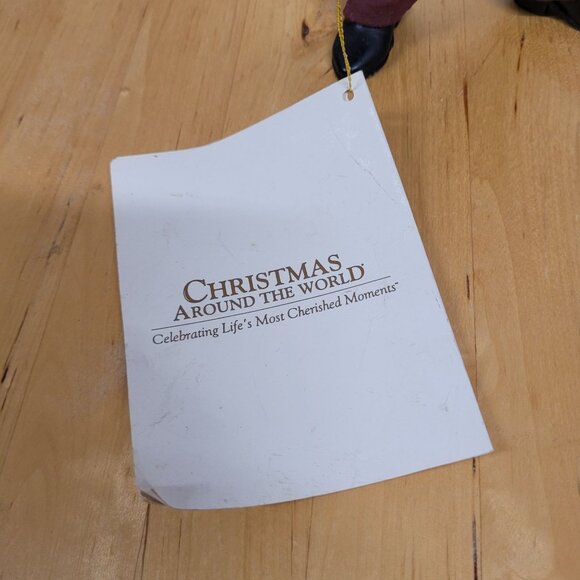 Village Caroler Man Mr Evan Ringing Bell Christmas Around the World 11.5'' H - Picture 6 of 7